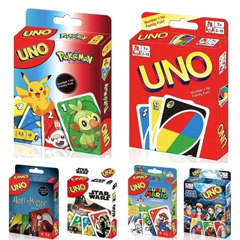 UNO FLIP! Pokemon Board Game Anime Cartoon Pikachu Figure Pattern Family Funny Entertainment uno Cards Games Christmas Gifts 1