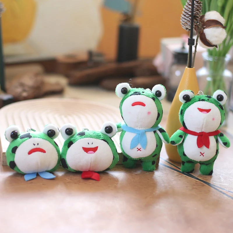 

Cartoon Stuffed Plushies Soft Kids Girls Birthday Gifts Frog Pendant Keychain Dolls Vocal Kawaii Decor Ornament Plush Toys