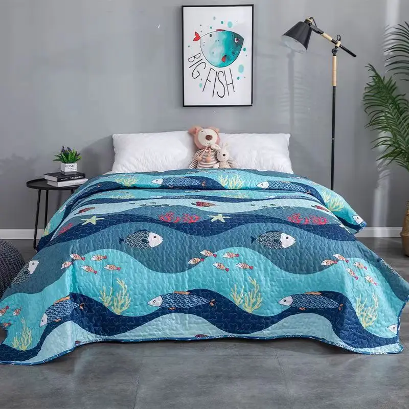 BedspreadTwinSizeQuiltedBlanketForSingleBedCoverSummerQuilt