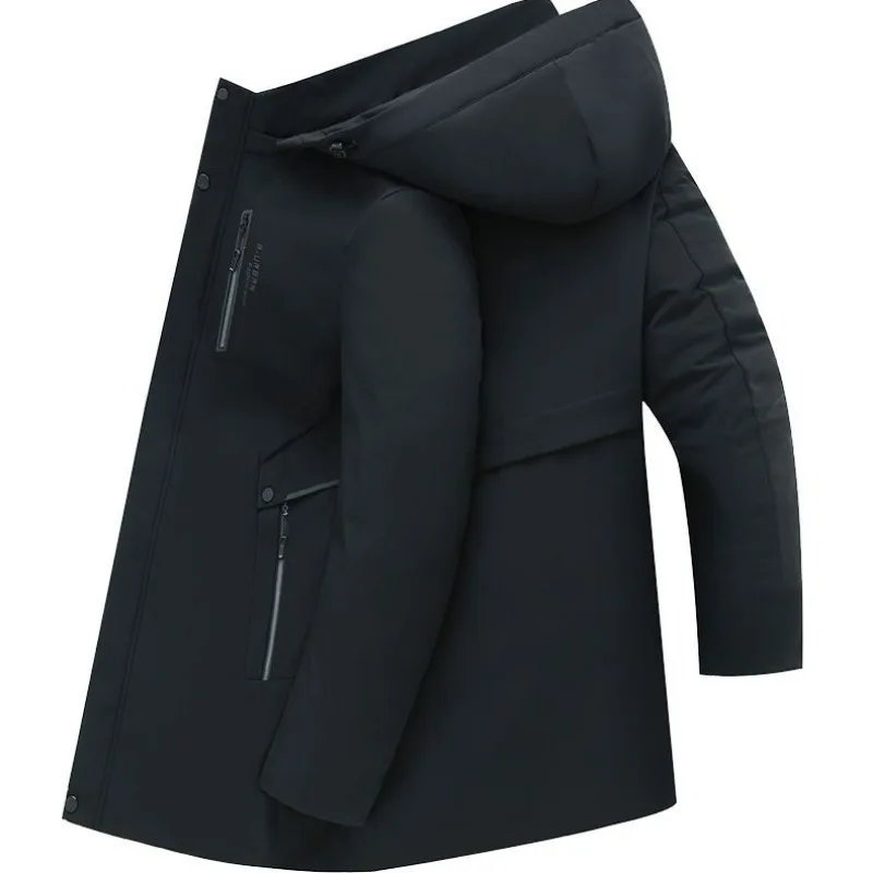 Dad Winter Clothes Coat Middle-Aged Cotton-Padded Coat Men Mid-Length Down Coat Middle-Aged Elderly Men Cotton Jacket