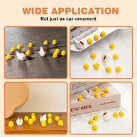 Cute Mini Chickens Car Dashboard Accessories Fun Chicks Car Rearview Mirror Decor Interior Ornaments Fairy Garden Home Car Gifts 6