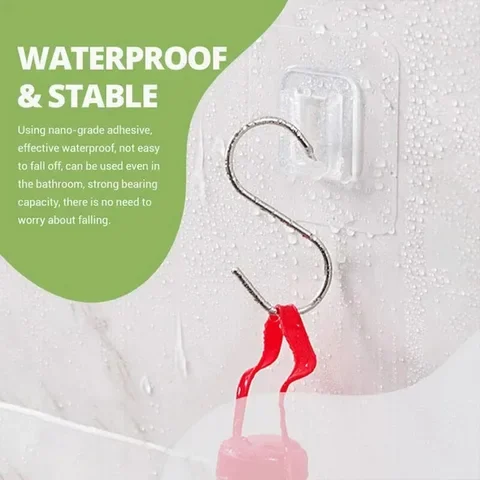 

Transparent Sticker Hook Double Sided Adhesive Wall Hooks for Household Bathroom Home Seamless Anti slip Hooks Organizer