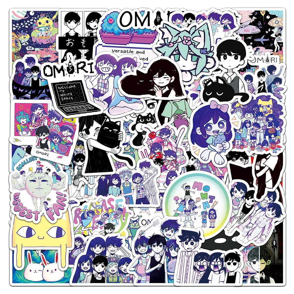 

10/30/50pcs Cute Game Omori Stickers Anime Graffiti Kids Sticker Toy DIY Phone Case Skateboard Suitcase Cartoon Waterproof Decal