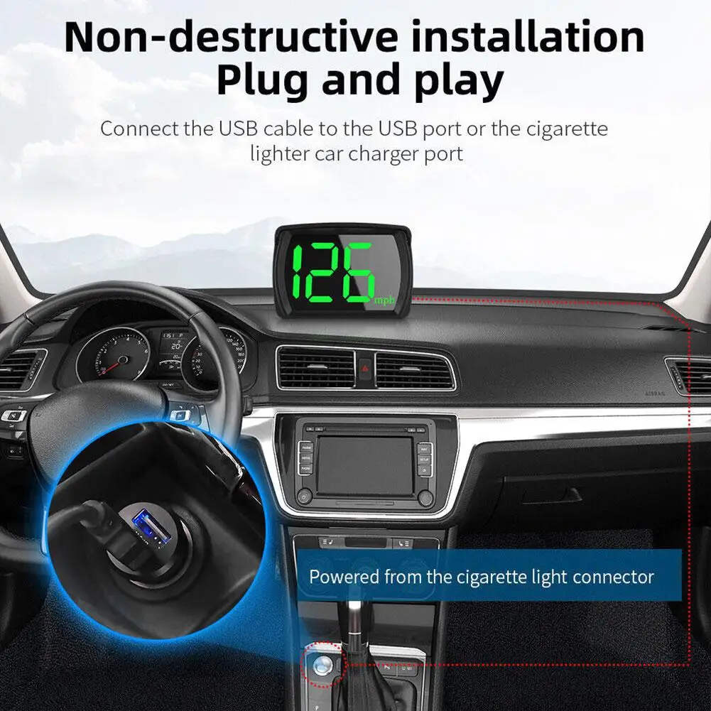 자동차용 디지털 GPS 속도계 헤드업 디스플레이 HUD(큰 글꼴 포함) 모든 자동차 전자 장치에 대한 KMH MPH 속도 모니터링