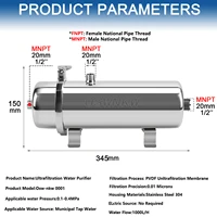 เครื่องกรองน้ําทั้งบ้าน 0.01um PVDF pre-filter 1000L SUS304 เครื่องกรองน้ําสามารถทําความสะอาดอย่างต่อเนื่องเป็นเวลา 5 ปี 6