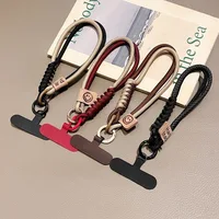 Lanière de téléphone portable tressée de luxe, pendentif à main, bracelet multifonctionnel Anti-chute 5