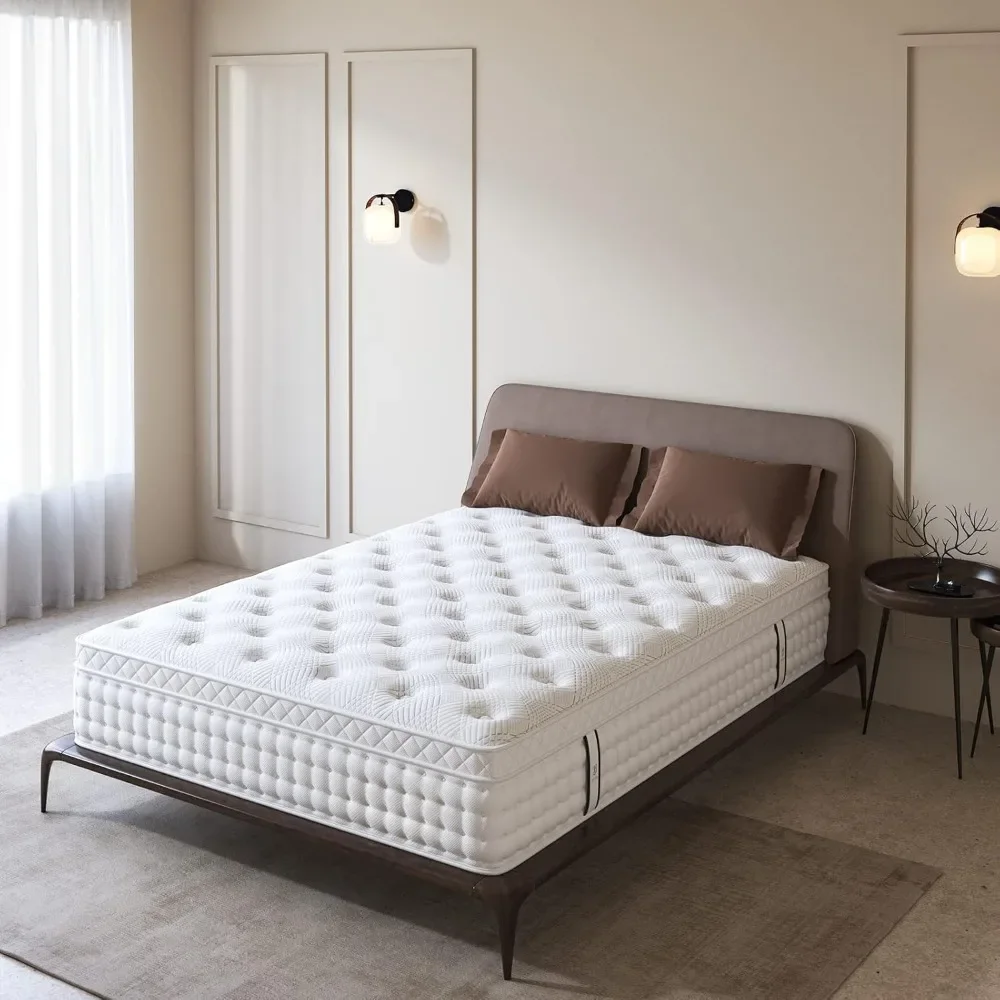 King Size Mattress, 12" Deep Sleeper Mattress, Extra Lumbar and Shoulder Support, Hybrid Plush Mattress with Gel Memory Foam 2