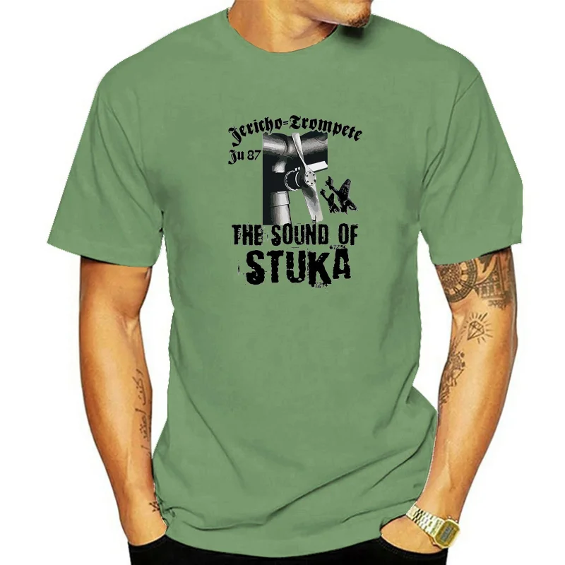 Nuova T-Shirt Stile Estate 2020 Il Suono Di Stuka Jericho Tromete Sirene Ju 87 Flugzeug Elica T Shirt
