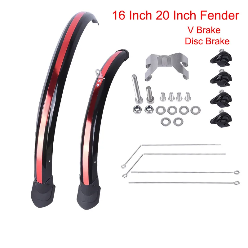 Folding 2021 model Bicycle Mudguard 16inch Max 47% OFF 20 Double Bracing Fender Ad Inch