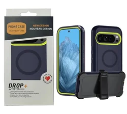 Enhanced Heavy Duty Shockproof Belt Clip Case with Box and Hard Cover - Google Pixel 10a (Blue green)