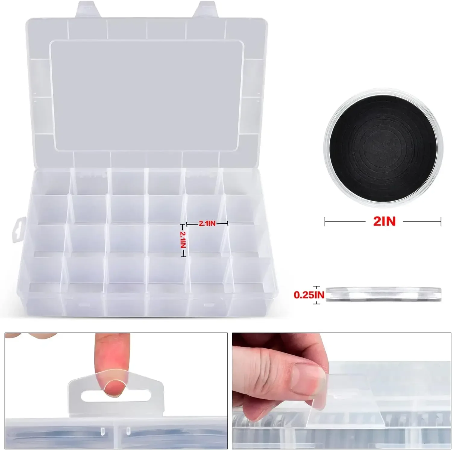 168 Pieces 46mm Coin Capsules with Foam Gasket and Plastic Storage Organizer Box, 6 Sizes (20/25/27/30/38/46mm)Coin Collection 4