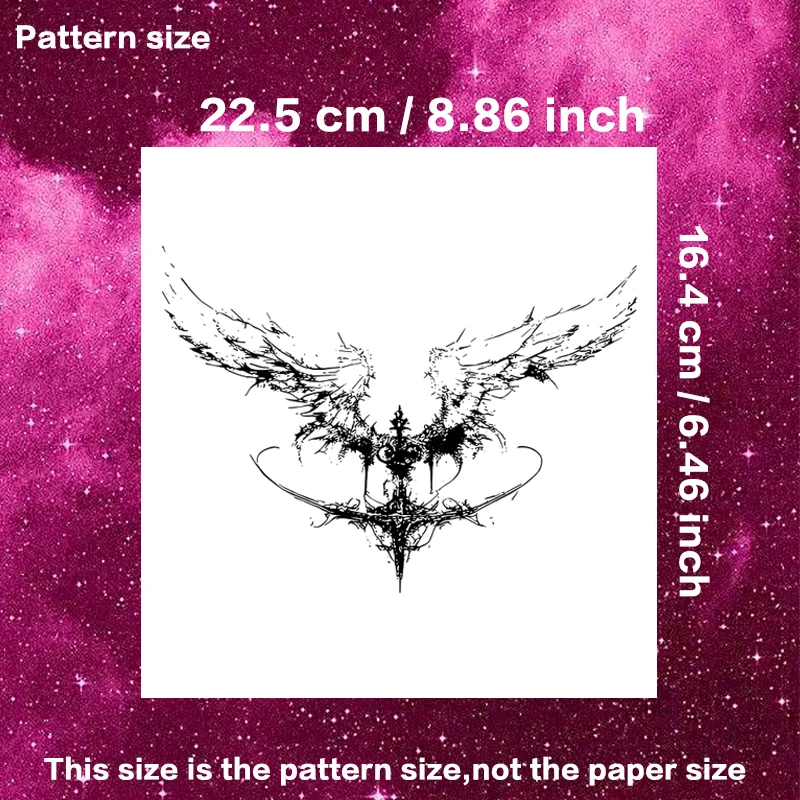 Gothic Withered Angel Waterproof Temporary Tattoo Stickers