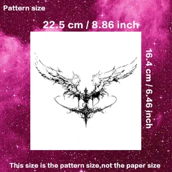 Gothic Withered Angel Waterproof Temporary Tattoo Stickers (1 Pcs)