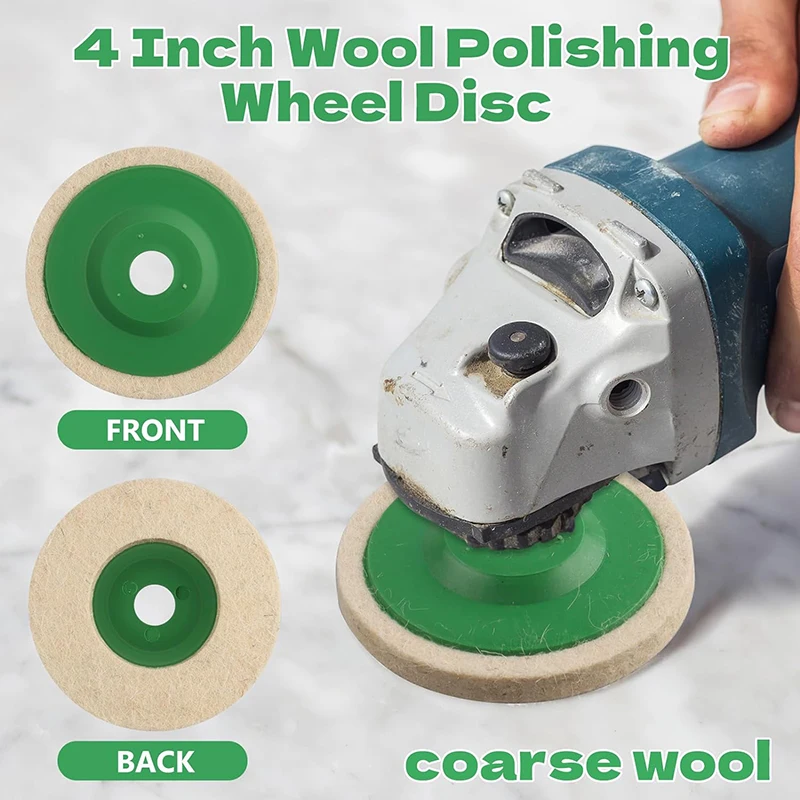 Car Polishing Pad Car Polisher Car Polish Pad Polishing Wheel Disc 10PCS 4 Inch Car Wool ing Polishing Pads Felt Polishing Wheel Disc for 100 Angle Grinder er Bore Dia ing Wheel Pads