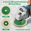 10PCS 4 Inch Car Wool Buffing Polishing Pads Felt Polishing Wheel Disc for 100 Angle Grinder Buffer Bore Dia Buffing Wheel  Pads 4