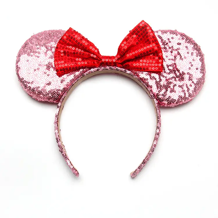 Mouse Headband Cartoon Ears Sequin Bows Hairband Party Cosplay Hair Accessories Children Adults Toys Gift - Image 27