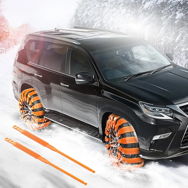  Cadenas de nieve para automóvil, cadenas de neumáticos de nieve,  cadenas de seguridad para automóvil, cadenas ajustables de tracción de  emergencia, cadenas universales antideslizantes para neumáticos, :  Automotriz