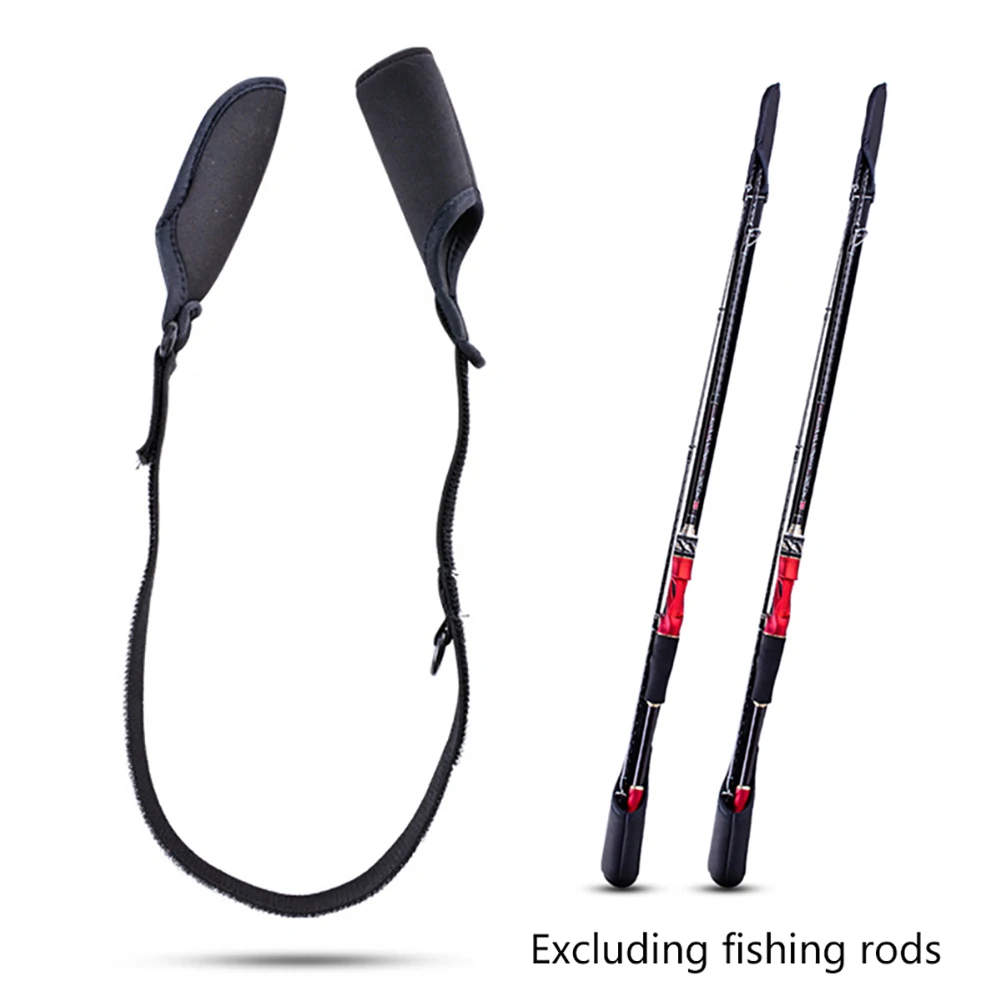 Fishing Pole Carry Strap Wear-resistant Fishing Rod Shoulder Straps  Breathable Splash-resistant Elastic Fishing Tool Accessories