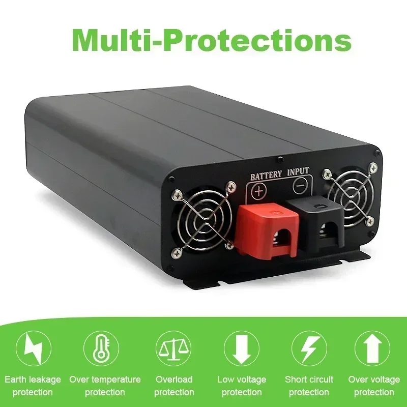 Pure sine wave inverter EAFC 4000W 5000W 7000W DC 12V to AC 220V 50HZ Power Bank Converter Solar Car