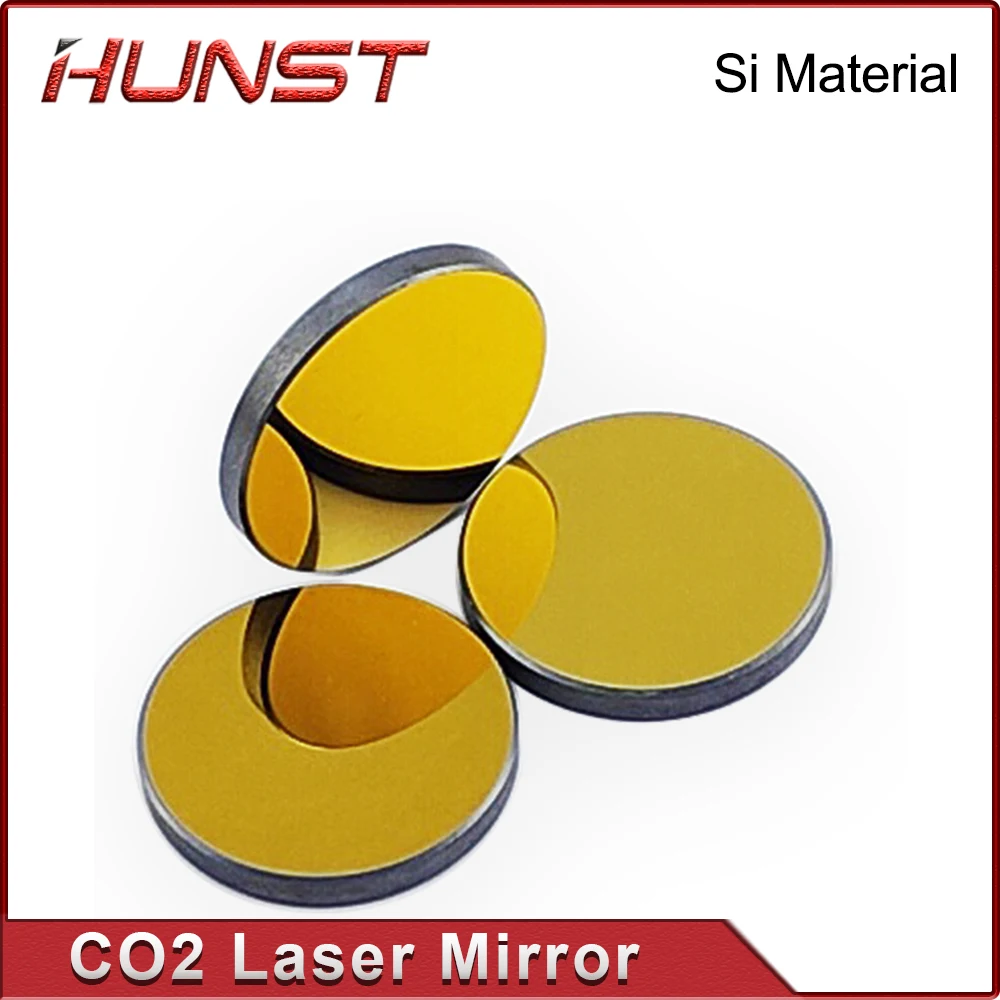 HUNST 레이저 조각기용 Si 반사 거울, 금도금 실리콘 반사경 렌즈 직경 Co2 레이저 20 25 30mm