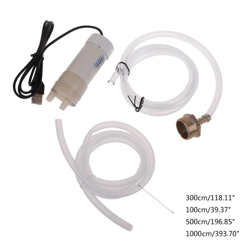 5V2A USB Mini Water Pump with Tubing 4L/min Self-priming Pump USB Power Supply High Efficiency Water Pumps