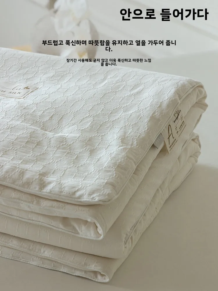 순면 실크스크린 프린팅 여름용 쿨링 퀼트 싱글/더블 사이즈 봄/가을/사계절용 에어컨 코어 이불