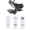 FEELWORLD TP13A Portable 13 Inch Teleprompter Supports Under 13" DSLR Shooting Smartphone/Tablet Prompting Remote 2