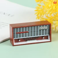 1pc Mini Furniture Lamp Radio Television Kitchen equipment For Children Gift Retro Dollhouse Decoration 2
