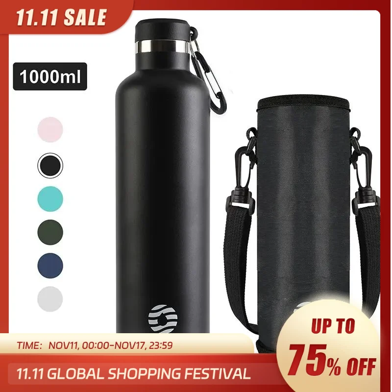 Fjbottle Stainless Steel Insulated Water Bottles -34oz/1000ml