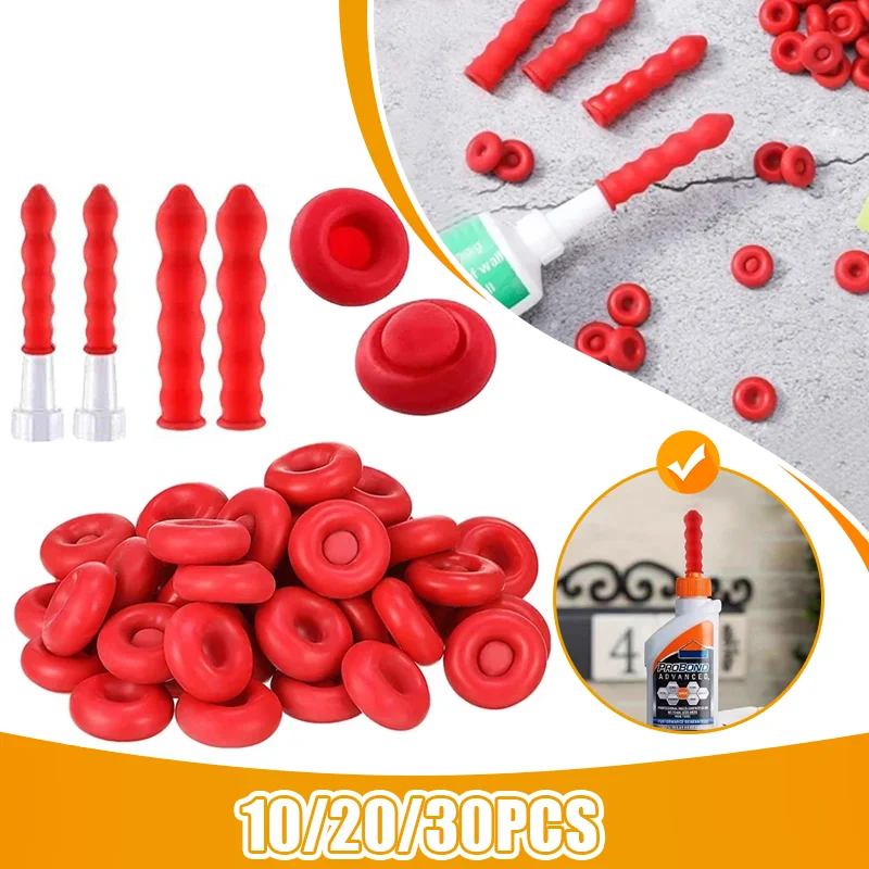 Caulking Gun Nozzles 10-30pcs Caulk Saving Caulk Glue Tip Sealing Cap For Sealing And Preserving Leakproof Sleeve Tool