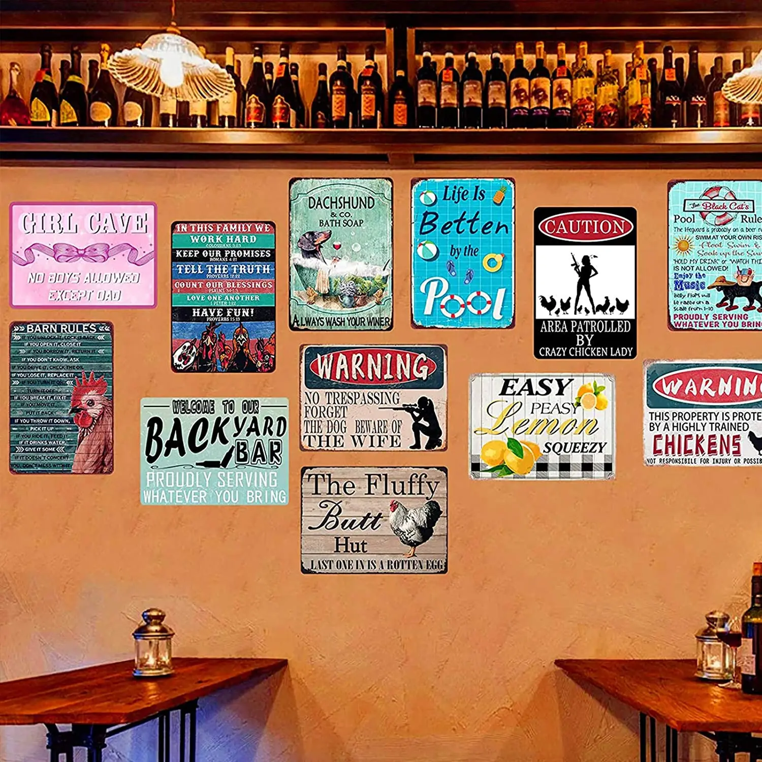 Old Time Signs Board