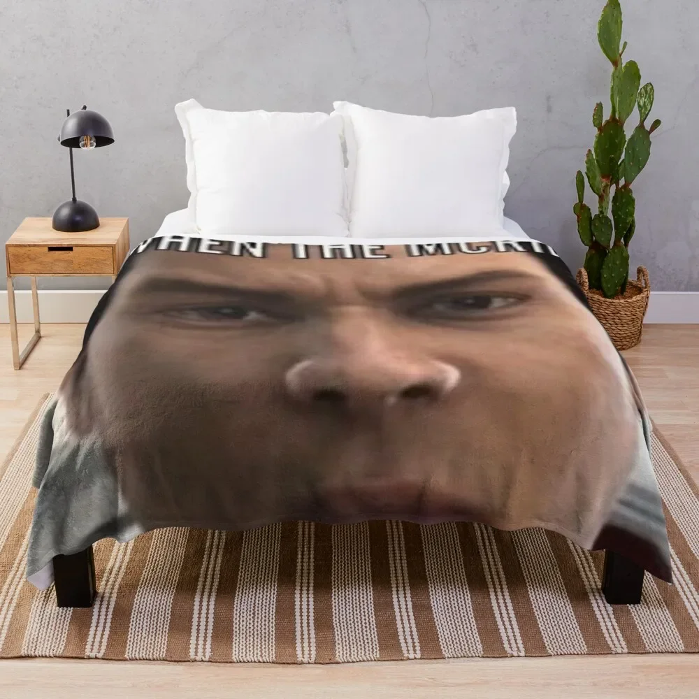 

when the McRib Throw Blanket Soft Plush Plaid Sofas Blankets