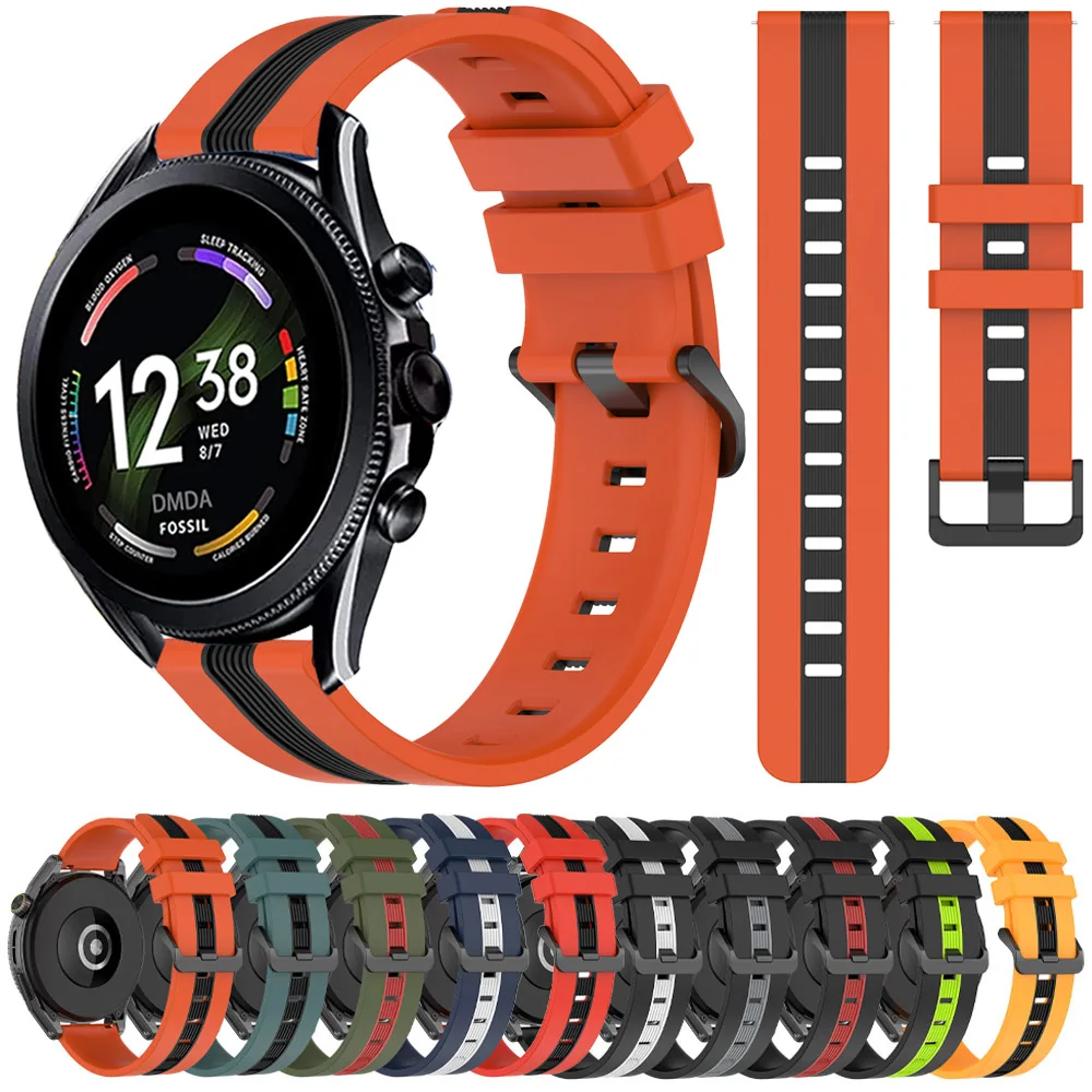 Cinturino In Silicone Morbido Per Fossil Gen 6 44Mm Gen6 / Gen 5 5E 44Mm / Gen5 Lte 45Mm/Fossil Gen 6 Braccialetto Con Cinturino In Edizione Benessere