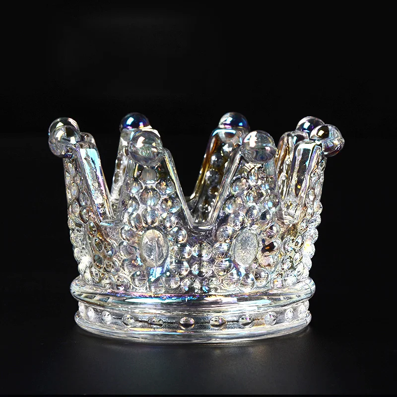Crown Ashtray Creative Home Glass Ashtray European Candlestick Crystal