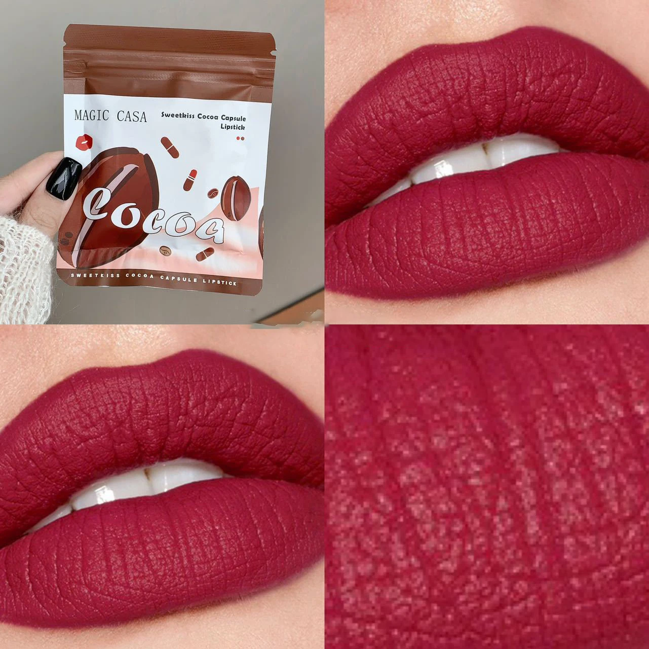 Coco Capsule Lipstick Set Matte Waterproof Lip Glaze 10 Colours_voghion.com