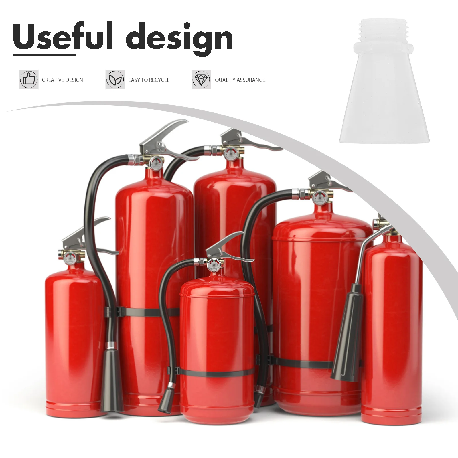 50 Pcs Hose Fire Extinguisher Accessories Nozzles Plastic for Replaceable Transparent Parts Replacement Wide