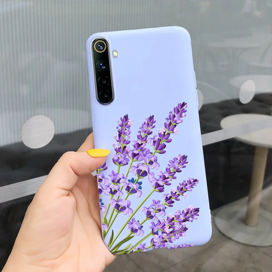 mobile pouch waterproof For Realme 6 6 Pro Case Cute Milk Cow Flower Patterns Soft Back Cover For OPPO Realme 6 6S 6Pro RMX2061 Coque Funda Realme6 Capa iphone waterproof bag