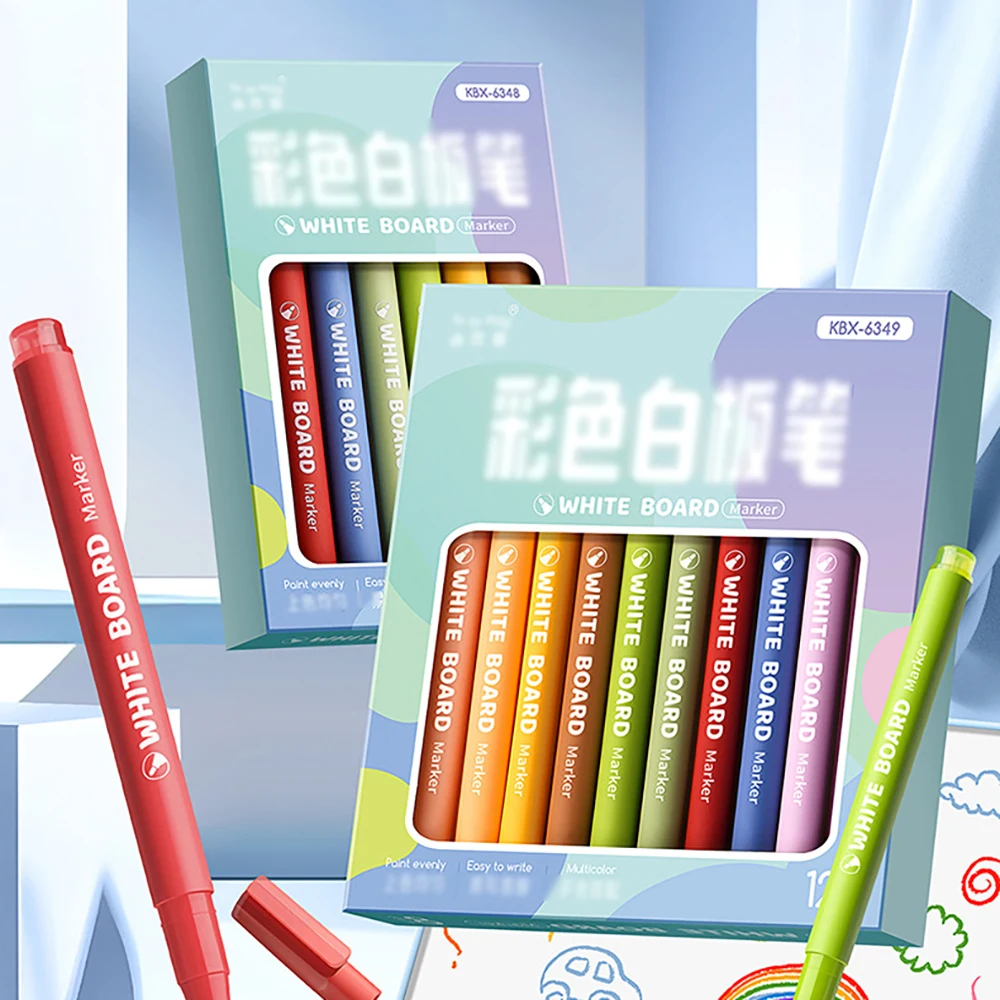 컬러 화이트보드 펜은 지울 수 있고, 수성 칠판 그림판 필기용 펜은 쉽게 지워지며, 학생용 컬러 펜입니다.