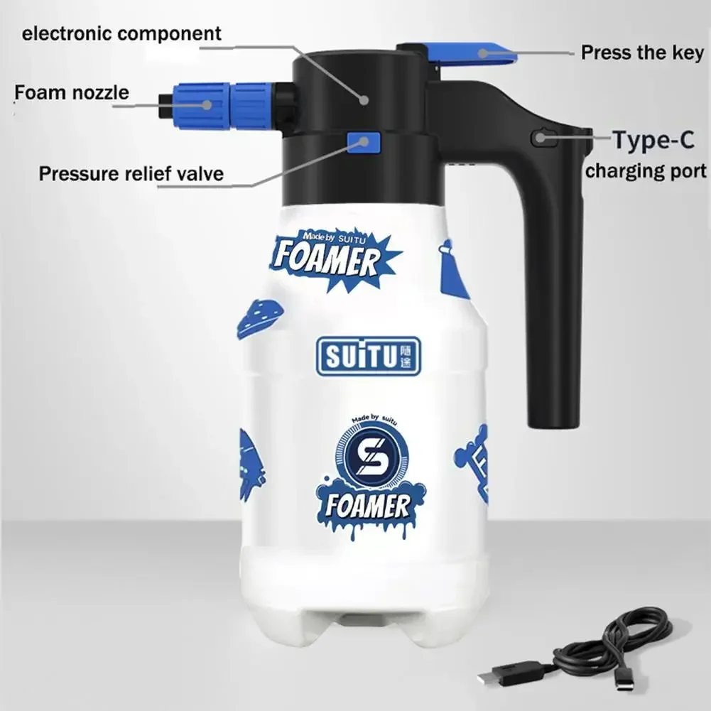 Electric Watering Can Car Washing Foam Special Booster Pot High Pressure Rechargeable Lithium Battery