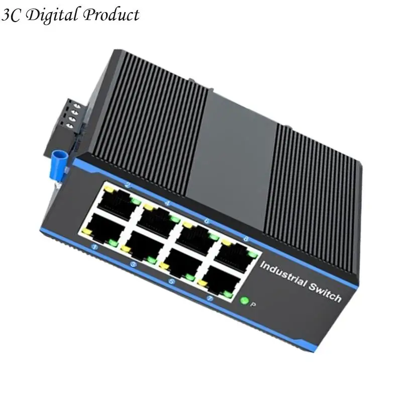 8 포트 1000Mbps 고속 기가비트 스위처 산업용 금속 하우징 전문 네트워킹 이더넷 산업용 Q84A