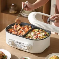 Home Large Capacity Yuanyang Electric Hot Pot Multi-function Pot Non-stick Electric Cook Pot Electric Cooker Home Appliances 6L 1