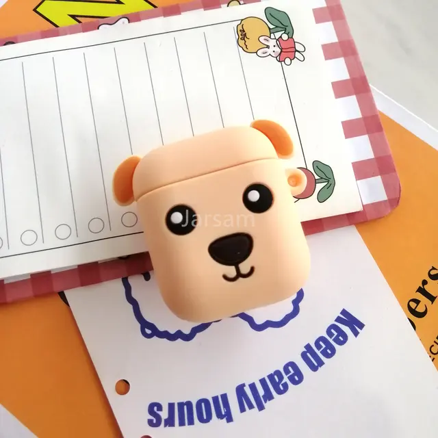 Cute Cartoon Silicone Cases For Airpods 1 2 Protective Wireless Earphone Charging Cover For Airpods case Goldendog