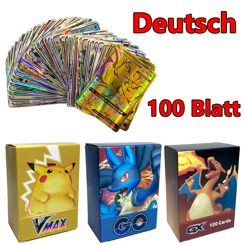 Deutsch Pokemon Karten V Vmax Gx Karten Pikachu Lucario Charizard Rare Trainer Shiny Energie