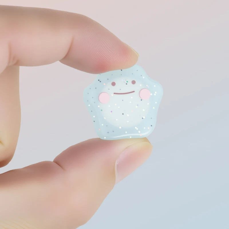Chic Bling Silicone Button and Thumb Grip Sticker Set