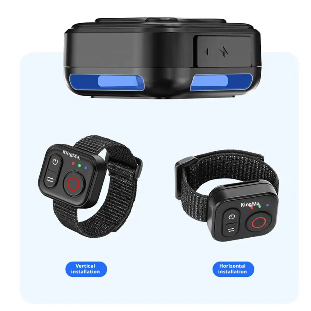 Télécommande sans fil pour caméra d'action DJI Action 6/5 Pro/4/Osmo 360, vue de côté montrant l'épaisseur et le clip de fixation.