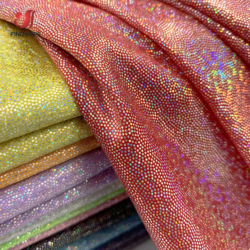 Glitter Iridescent Polyester Fabric for Party Dresses and Decorations (59in x 39in)