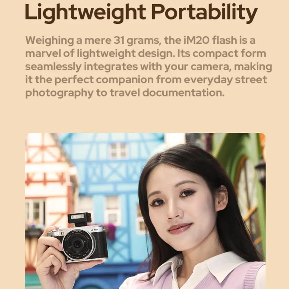 Godox IM20 Mini Manual Flash for Various Camera Models 5 Output Levels of Power