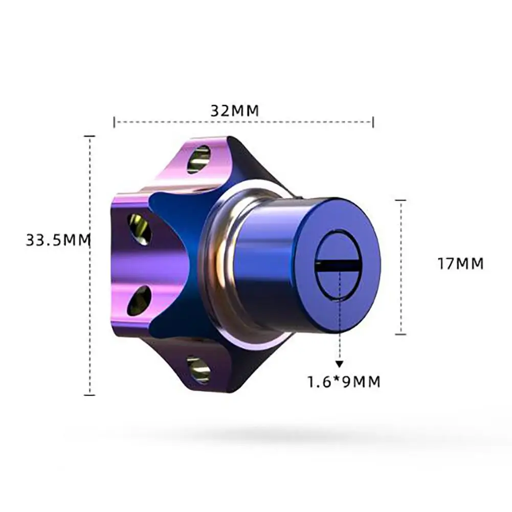 Key Bit Tip 1PC Universal CNC Car Motorcycle Key Head Aluminum Alloy Titanium Burn Hexagon
