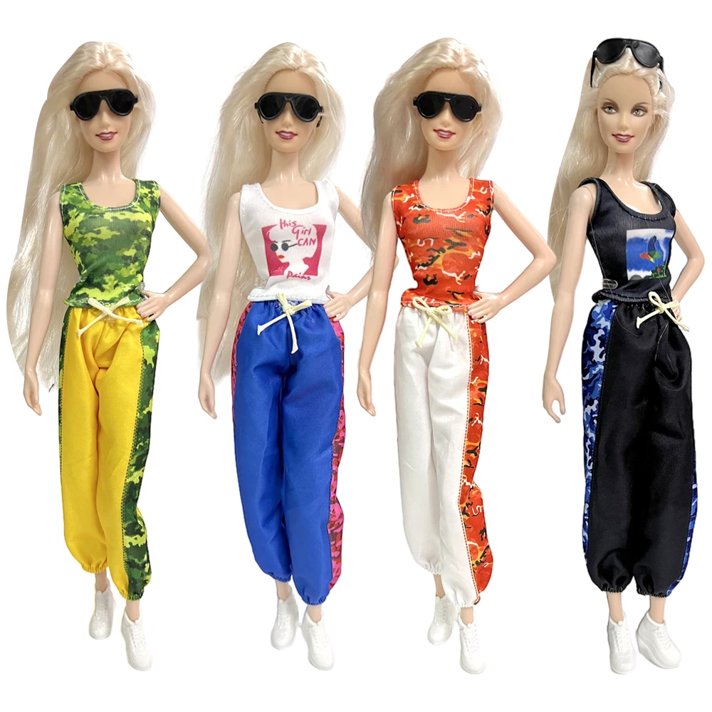 Nk 1 conjunto de corrida casual wear moda roupas esportivas exercício  ginásio para barbie boneca acessórios para meninas vestir brinquedo jj -  AliExpress