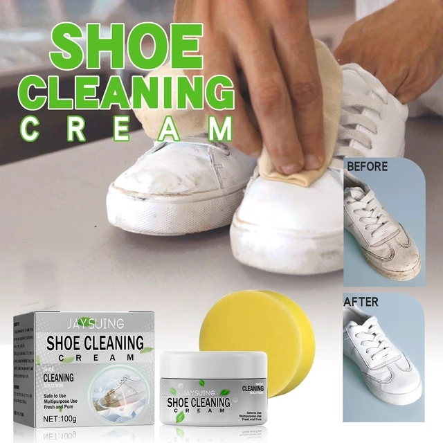 White Shoes Cleaning Kit Shoe Stain Removal Cleaner With Cleaning Sponge  Household Cleaner Cream For Shoe Maintenance For Home - AliExpress